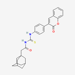 molecular formula C28H28N2O3S B4084677 2-(1-adamantyl)-N-({[4-(2-oxo-2H-chromen-3-yl)phenyl]amino}carbonothioyl)acetamide 