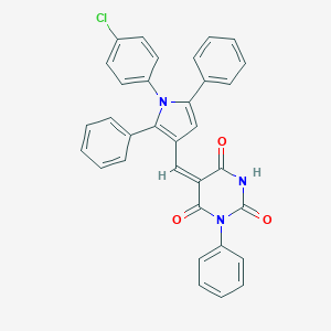 5-{[1-(4-chlorophenyl)-2,5-diphenyl-1H-pyrrol-3-yl]methylene}-1-phenyl-2,4,6(1H,3H,5H)-pyrimidinetrione