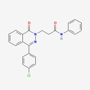 molecular formula C23H18ClN3O2 B4084695 3-[4-(4-chlorophenyl)-1-oxo-2(1H)-phthalazinyl]-N-phenylpropanamide 