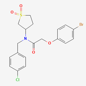 molecular formula C19H19BrClNO4S B4084697 2-(4-bromophenoxy)-N-(4-chlorobenzyl)-N-(1,1-dioxidotetrahydro-3-thienyl)acetamide 