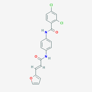 molecular formula C20H14Cl2N2O3 B408471 2,4-dichloro-N-(4-{[3-(2-furyl)acryloyl]amino}phenyl)benzamide 