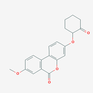 molecular formula C20H18O5 B4084714 8-methoxy-3-[(2-oxocyclohexyl)oxy]-6H-benzo[c]chromen-6-one 