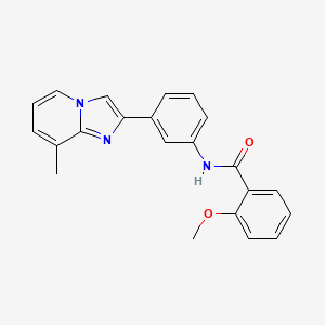 2-methoxy-N-[3-(8-methylimidazo[1,2-a]pyridin-2-yl)phenyl]benzamide