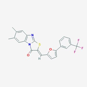 6,7-dimethyl-2-({5-[3-(trifluoromethyl)phenyl]-2-furyl}methylene)[1,3]thiazolo[3,2-a]benzimidazol-3(2H)-one