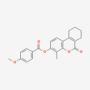 molecular formula C22H20O5 B4084744 4-methyl-6-oxo-7,8,9,10-tetrahydro-6H-benzo[c]chromen-3-yl 4-methoxybenzoate 