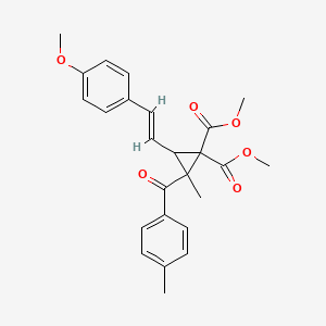 dimethyl 3-[2-(4-methoxyphenyl)vinyl]-2-methyl-2-(4-methylbenzoyl)-1,1-cyclopropanedicarboxylate