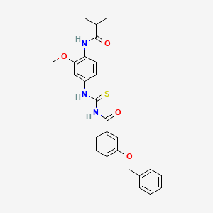 molecular formula C26H27N3O4S B4084789 3-(benzyloxy)-N-({[4-(isobutyrylamino)-3-methoxyphenyl]amino}carbonothioyl)benzamide 