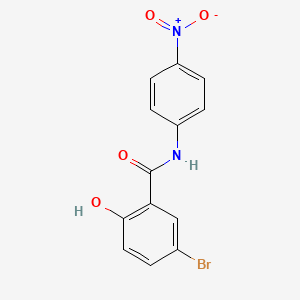molecular formula C13H9BrN2O4 B4084799 5-bromo-2-hydroxy-N-(4-nitrophenyl)benzamide 