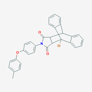 molecular formula C31H22BrNO3 B408480 1-Bromo-17-[4-(4-methylphenoxy)phenyl]-17-azapentacyclo[6.6.5.0~2,7~.0~9,14~.0~15,19~]nonadeca-2,4,6,9,11,13-hexaene-16,18-dione (non-preferred name) 