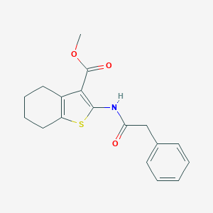 molecular formula C18H19NO3S B408481 Methyl 2-[(phenylacetyl)amino]-4,5,6,7-tetrahydro-1-benzothiophene-3-carboxylate CAS No. 420093-21-6