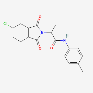 molecular formula C18H19ClN2O3 B4084810 2-(5-chloro-1,3-dioxo-1,3,3a,4,7,7a-hexahydro-2H-isoindol-2-yl)-N-(4-methylphenyl)propanamide 