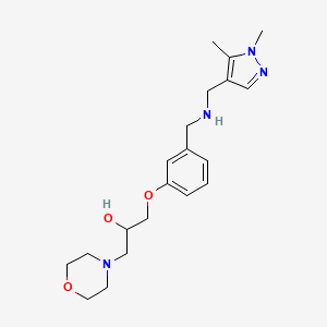 molecular formula C20H30N4O3 B4084820 1-[3-({[(1,5-dimethyl-1H-pyrazol-4-yl)methyl]amino}methyl)phenoxy]-3-(4-morpholinyl)-2-propanol 