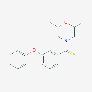 molecular formula C19H21NO2S B4084827 2,6-dimethyl-4-[(3-phenoxyphenyl)carbonothioyl]morpholine 