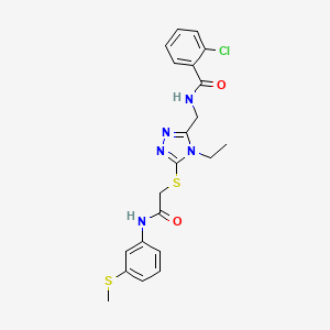 2-chloro-N-({4-ethyl-5-[(2-{[3-(methylthio)phenyl]amino}-2-oxoethyl)thio]-4H-1,2,4-triazol-3-yl}methyl)benzamide