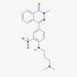 molecular formula C20H23N5O3 B4084841 4-(4-{[3-(dimethylamino)propyl]amino}-3-nitrophenyl)-2-methyl-1(2H)-phthalazinone 