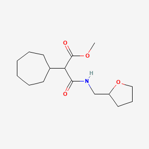 molecular formula C16H27NO4 B4084852 methyl 2-cycloheptyl-3-oxo-3-[(tetrahydro-2-furanylmethyl)amino]propanoate 