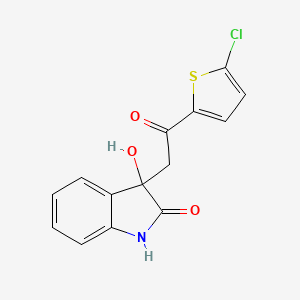 molecular formula C14H10ClNO3S B4084863 3-[2-(5-chloro-2-thienyl)-2-oxoethyl]-3-hydroxy-1,3-dihydro-2H-indol-2-one 