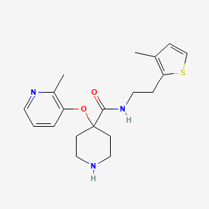 4-[(2-methylpyridin-3-yl)oxy]-N-[2-(3-methyl-2-thienyl)ethyl]piperidine-4-carboxamide