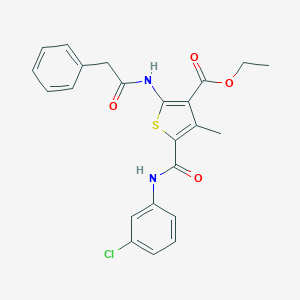 Ethyl 5-[(3-chloroanilino)carbonyl]-4-methyl-2-[(phenylacetyl)amino]-3-thiophenecarboxylate
