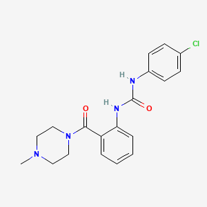 molecular formula C19H21ClN4O2 B4084900 N-(4-chlorophenyl)-N'-{2-[(4-methyl-1-piperazinyl)carbonyl]phenyl}urea 
