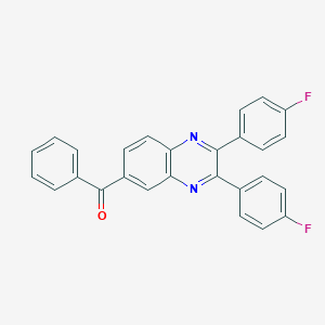 molecular formula C27H16F2N2O B408491 [2,3-Bis-(4-fluoro-phenyl)-quinoxalin-6-yl]-phenyl-methanone 