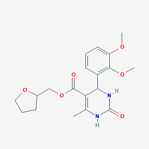 molecular formula C19H24N2O6 B408492 Tetrahydro-2-furanylmethyl 4-(2,3-dimethoxyphenyl)-6-methyl-2-oxo-1,2,3,4-tetrahydro-5-pyrimidinecarboxylate 