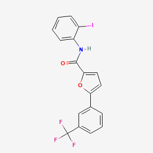 molecular formula C18H11F3INO2 B4084927 N-(2-iodophenyl)-5-[3-(trifluoromethyl)phenyl]-2-furamide 