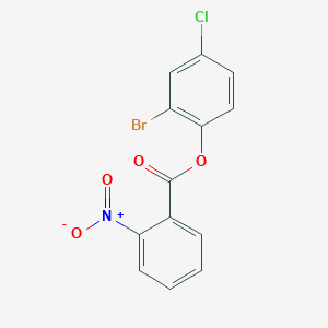 molecular formula C13H7BrClNO4 B4084931 2-bromo-4-chlorophenyl 2-nitrobenzoate 
