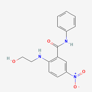 molecular formula C15H15N3O4 B4084957 2-[(2-hydroxyethyl)amino]-5-nitro-N-phenylbenzamide 