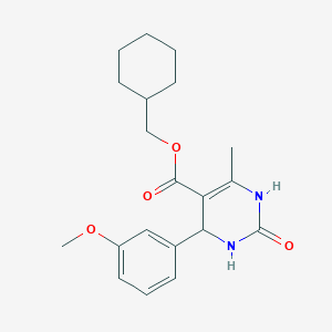 molecular formula C20H26N2O4 B408497 cyclohexylmethyl 4-(3-methoxyphenyl)-6-methyl-2-oxo-3,4-dihydro-1H-pyrimidine-5-carboxylate 