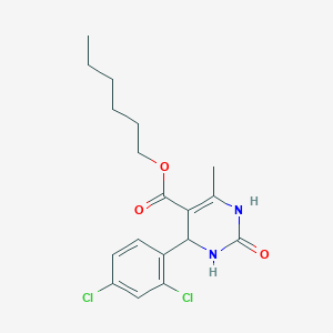 Hexyl 4-(2,4-dichlorophenyl)-6-methyl-2-oxo-1,2,3,4-tetrahydro-5-pyrimidinecarboxylate