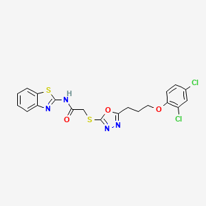 N-1,3-benzothiazol-2-yl-2-({5-[3-(2,4-dichlorophenoxy)propyl]-1,3,4-oxadiazol-2-yl}thio)acetamide