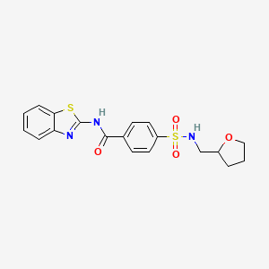 molecular formula C19H19N3O4S2 B4085033 N-1,3-benzothiazol-2-yl-4-{[(tetrahydro-2-furanylmethyl)amino]sulfonyl}benzamide 