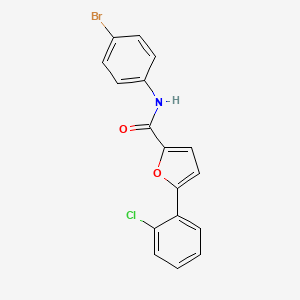 molecular formula C17H11BrClNO2 B4085036 N-(4-bromophenyl)-5-(2-chlorophenyl)-2-furamide 