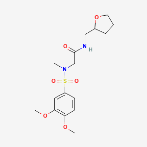 molecular formula C16H24N2O6S B4085066 N~2~-[(3,4-dimethoxyphenyl)sulfonyl]-N~2~-methyl-N~1~-(tetrahydro-2-furanylmethyl)glycinamide 