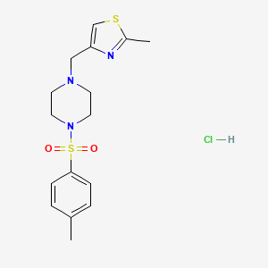 molecular formula C16H22ClN3O2S2 B4085086 1-[(4-methylphenyl)sulfonyl]-4-[(2-methyl-1,3-thiazol-4-yl)methyl]piperazine hydrochloride 