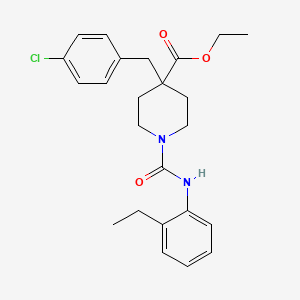 ethyl 4-(4-chlorobenzyl)-1-{[(2-ethylphenyl)amino]carbonyl}-4-piperidinecarboxylate