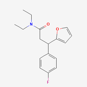 molecular formula C17H20FNO2 B4085110 N,N-diethyl-3-(4-fluorophenyl)-3-(2-furyl)propanamide 
