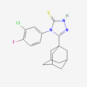 molecular formula C18H19ClFN3S B4085161 5-(1-adamantyl)-4-(3-chloro-4-fluorophenyl)-2,4-dihydro-3H-1,2,4-triazole-3-thione 