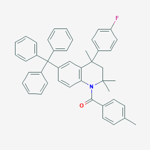 [4-(4-fluorophenyl)-2,2,4-trimethyl-6-trityl-3,4-dihydroquinolin-1(2H)-yl](4-methylphenyl)methanone
