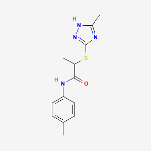 N-(4-methylphenyl)-2-[(5-methyl-4H-1,2,4-triazol-3-yl)thio]propanamide