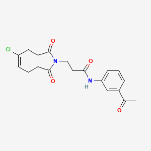 N-(3-acetylphenyl)-3-(5-chloro-1,3-dioxo-1,3,3a,4,7,7a-hexahydro-2H-isoindol-2-yl)propanamide