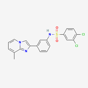 3,4-dichloro-N-[3-(8-methylimidazo[1,2-a]pyridin-2-yl)phenyl]benzenesulfonamide