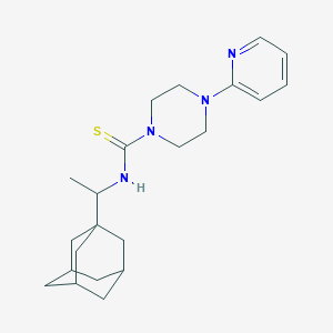 molecular formula C22H32N4S B4085301 N-[1-(1-adamantyl)ethyl]-4-(2-pyridinyl)-1-piperazinecarbothioamide 
