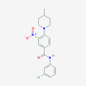 N-(3-chlorophenyl)-4-(4-methyl-1-piperidinyl)-3-nitrobenzamide