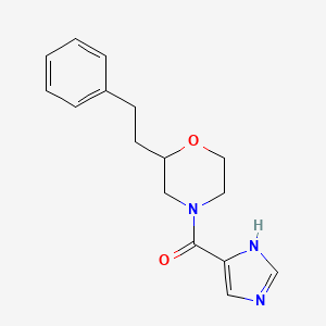 molecular formula C16H19N3O2 B4085319 4-(1H-imidazol-4-ylcarbonyl)-2-(2-phenylethyl)morpholine 