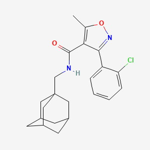 molecular formula C22H25ClN2O2 B4085327 N-(1-adamantylmethyl)-3-(2-chlorophenyl)-5-methyl-4-isoxazolecarboxamide 