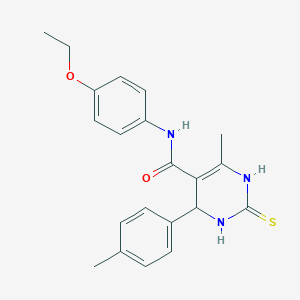 N-(4-ethoxyphenyl)-6-methyl-4-(4-methylphenyl)-2-thioxo-1,2,3,4-tetrahydro-5-pyrimidinecarboxamide