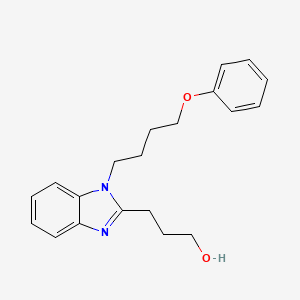 molecular formula C20H24N2O2 B4085343 3-[1-(4-phenoxybutyl)-1H-benzimidazol-2-yl]-1-propanol 