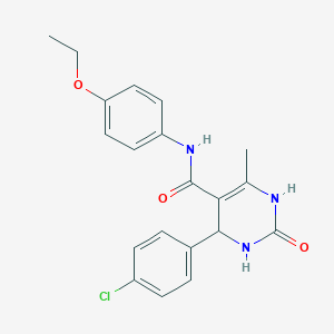 molecular formula C20H20ClN3O3 B408537 4-(4-chlorophenyl)-N-(4-ethoxyphenyl)-6-methyl-2-oxo-1,2,3,4-tetrahydro-5-pyrimidinecarboxamide CAS No. 333767-27-4